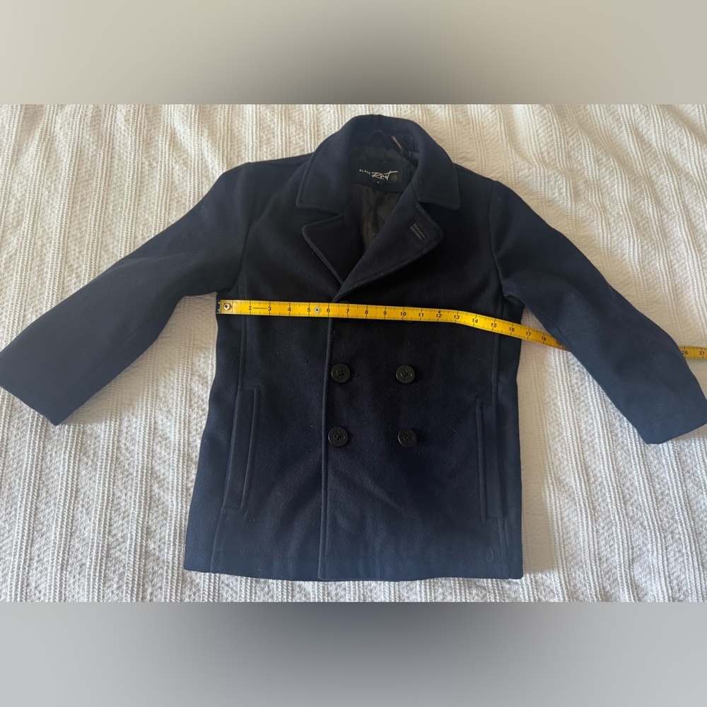 Navy Rivet Boys coat Small - Picture 5 of 11